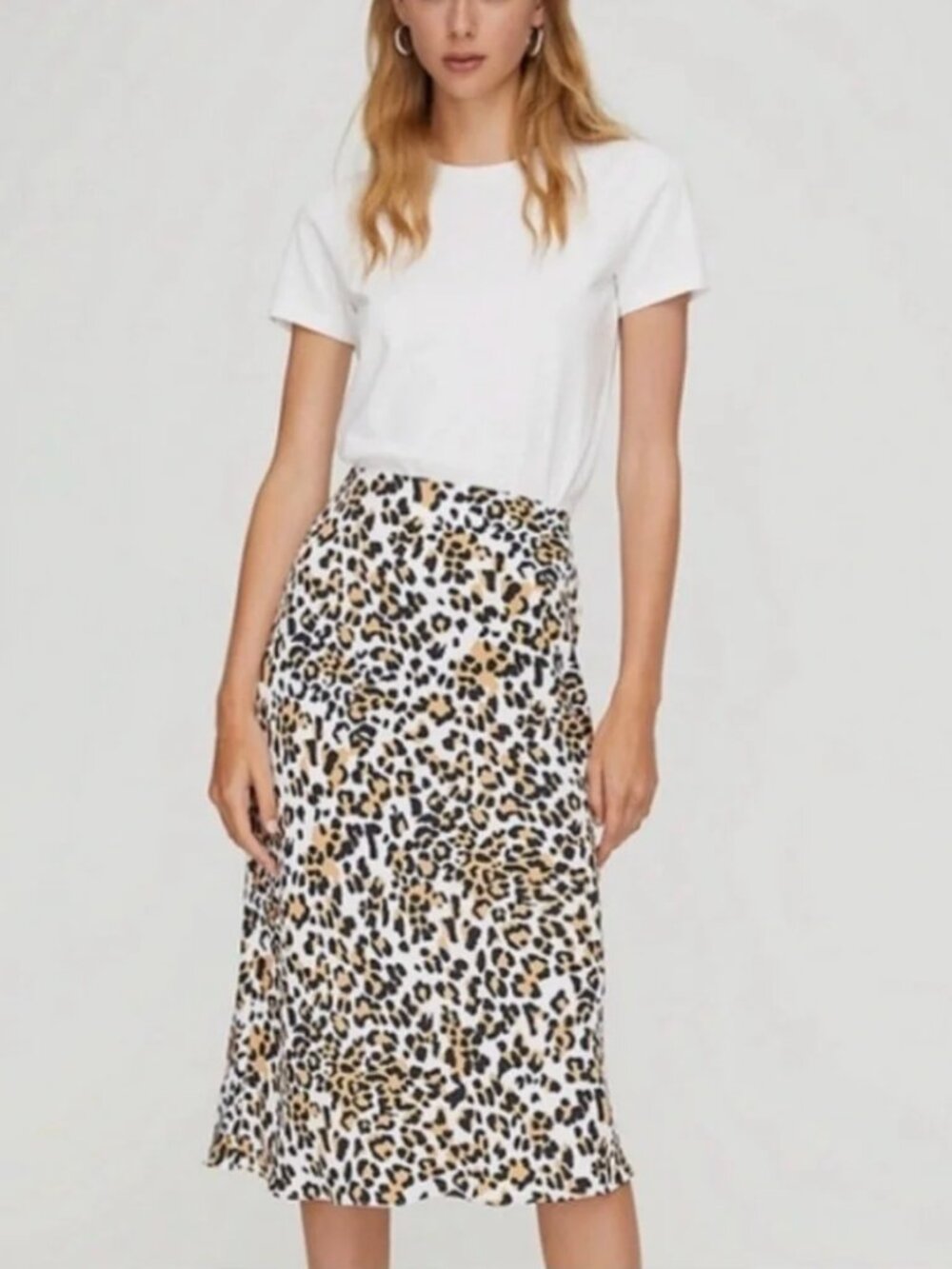 Aritzia Animal Leopard Print Midi Skirt